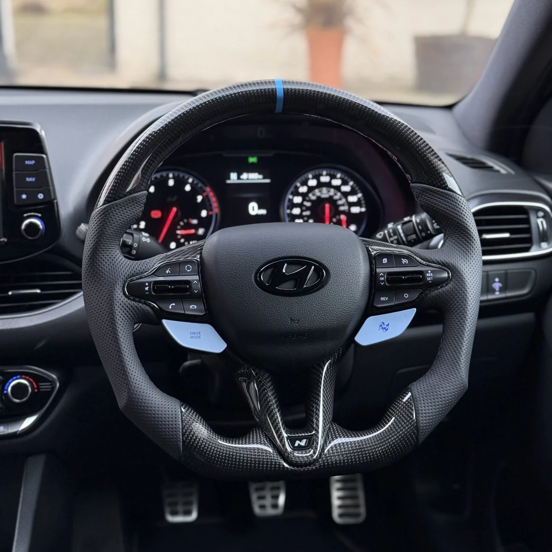 Interior y volante deportivo del Hyundai i30 N Performance